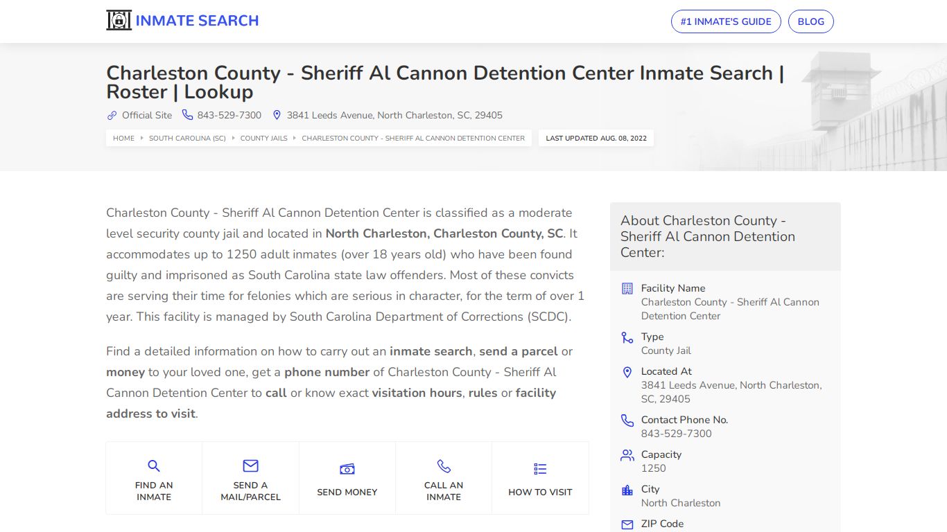 Charleston County - Sheriff Al Cannon Detention Center ...